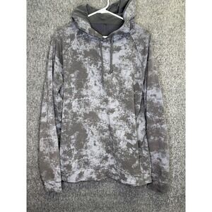 Lululemon Camo Hoodie Mens XL Gray Pullover Knit Side Pockets All Season